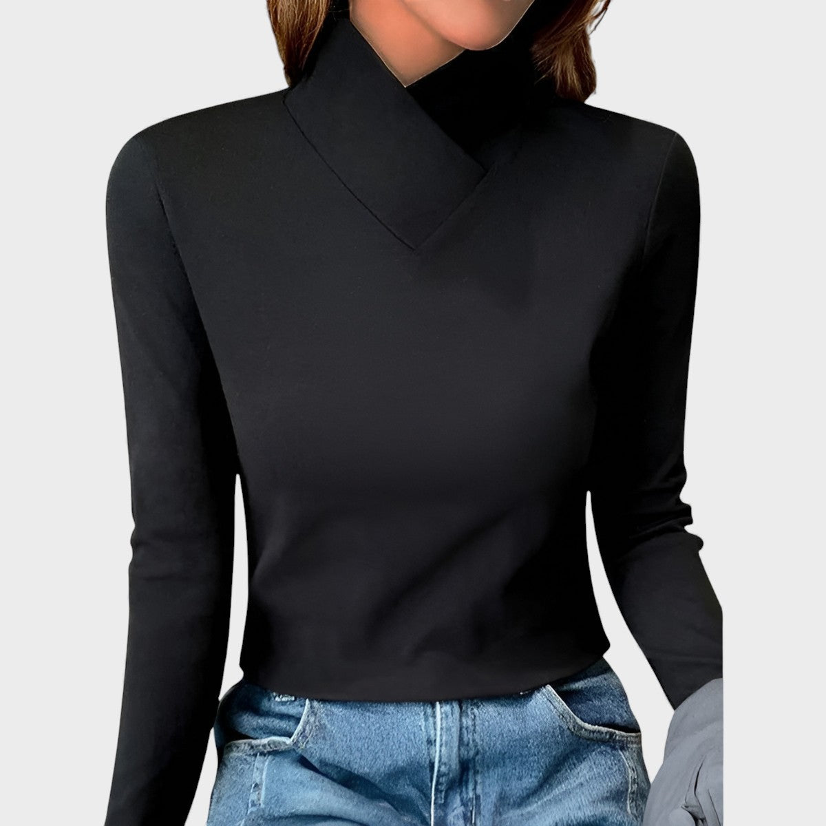 Silvia™ | Jersey à Col Haut Élégant