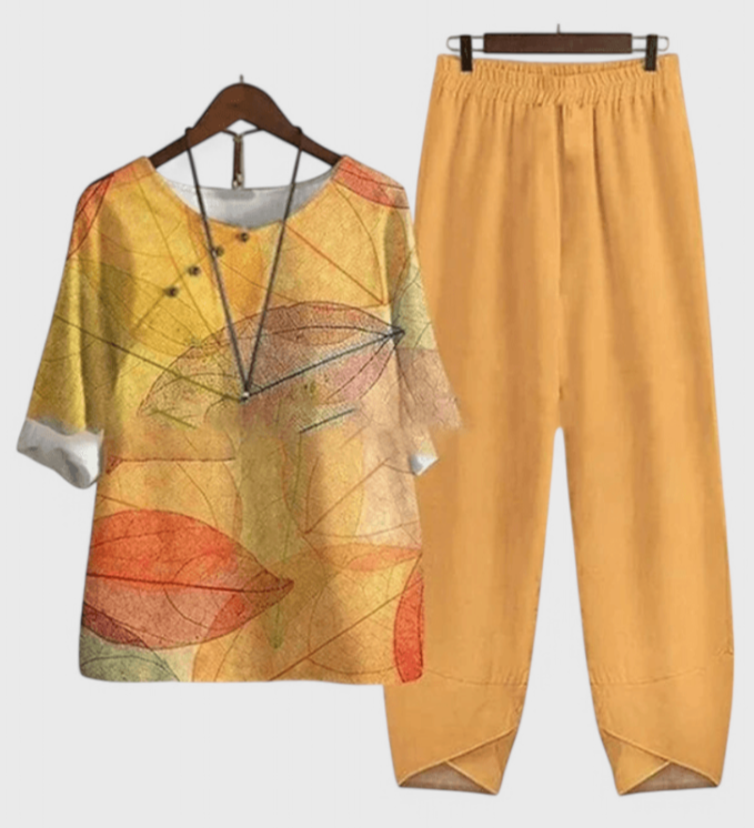 Ensemble Chemise et Pantalon Ursula au Style Décontracté