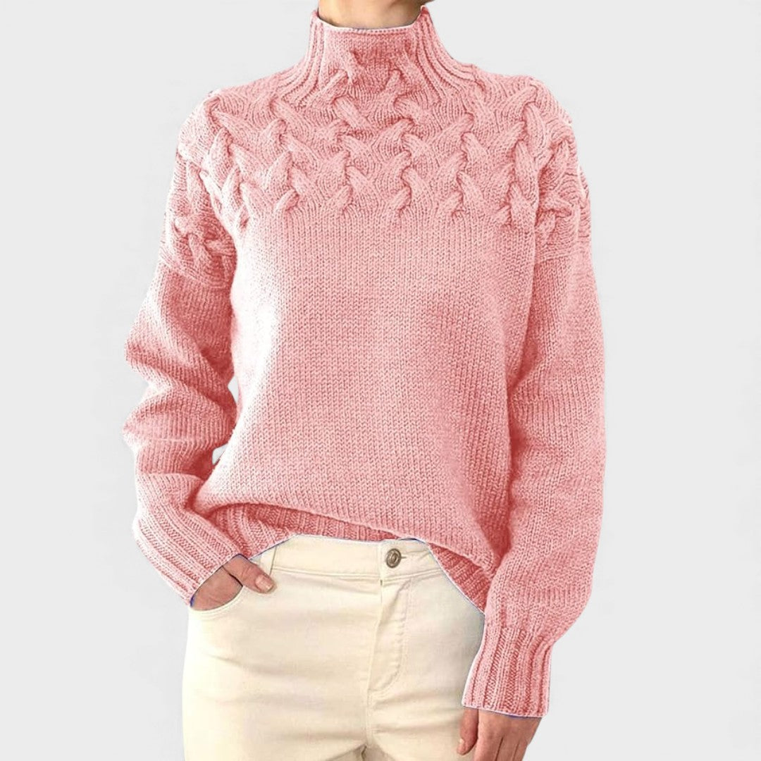 Nora™ | Pull en Tricot Chaud avec Col Haut