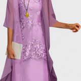 Ensemble de Robe en Chiffon Élégante Apolline au Design Intemporel