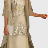 Ensemble de Robe en Chiffon Élégante Apolline au Design Intemporel