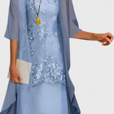 Ensemble de Robe en Chiffon Élégante Apolline au Design Intemporel