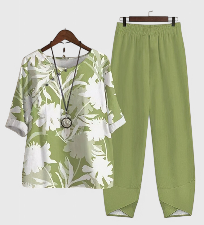 Ensemble Chemise et Pantalon Ursula au Style Décontracté
