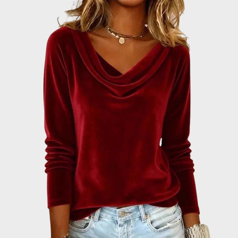 Dalia™ | Top luxueux avec décolleté drapé