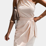 Robe Drapée Ainsley à Une Épaule