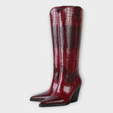 Camila | Bottes Design Crocodile avec Talon Élégant pour le Quotidien