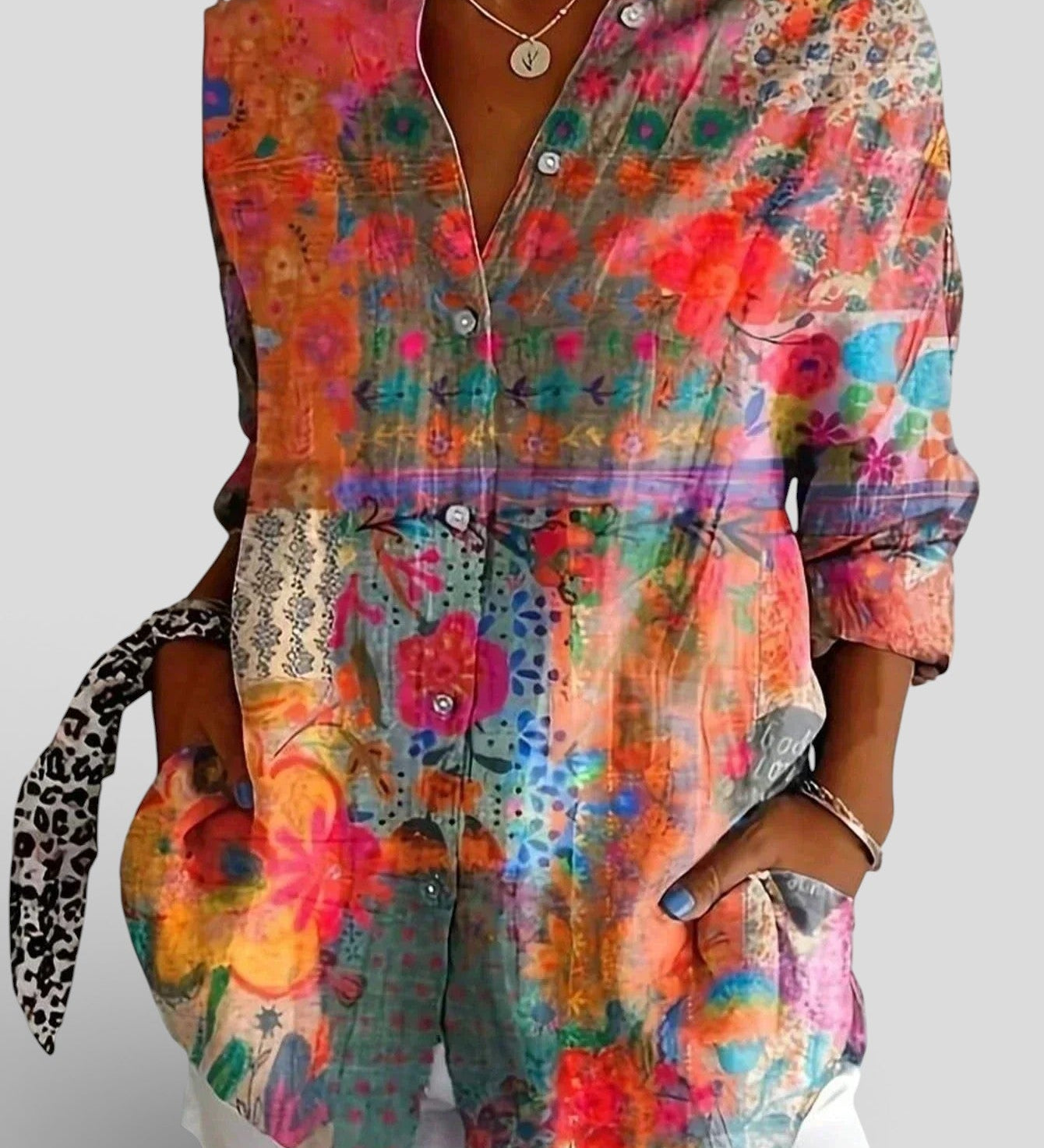 Nina™ | Blouse Imprimée Colorée