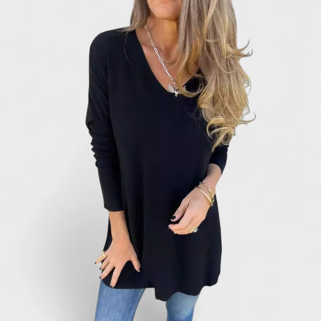 Juana™ | Tunique Tricot Détendue avec Col en V