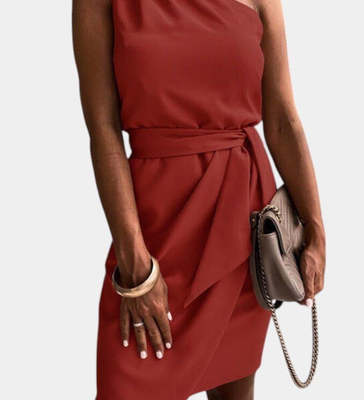 Robe Drapée Ainsley à Une Épaule
