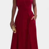 Robe Blazer Sans Manches Beverly avec Coupe A-Line et Boutons