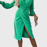 Robe Midi Lillian avec Détail Découpé