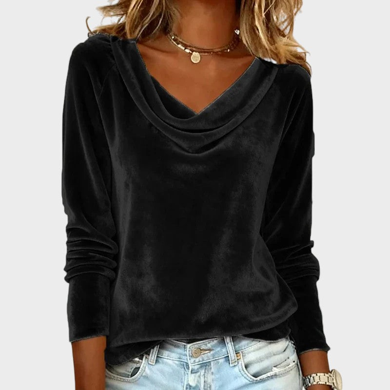 Dalia™ | Top luxueux avec décolleté drapé