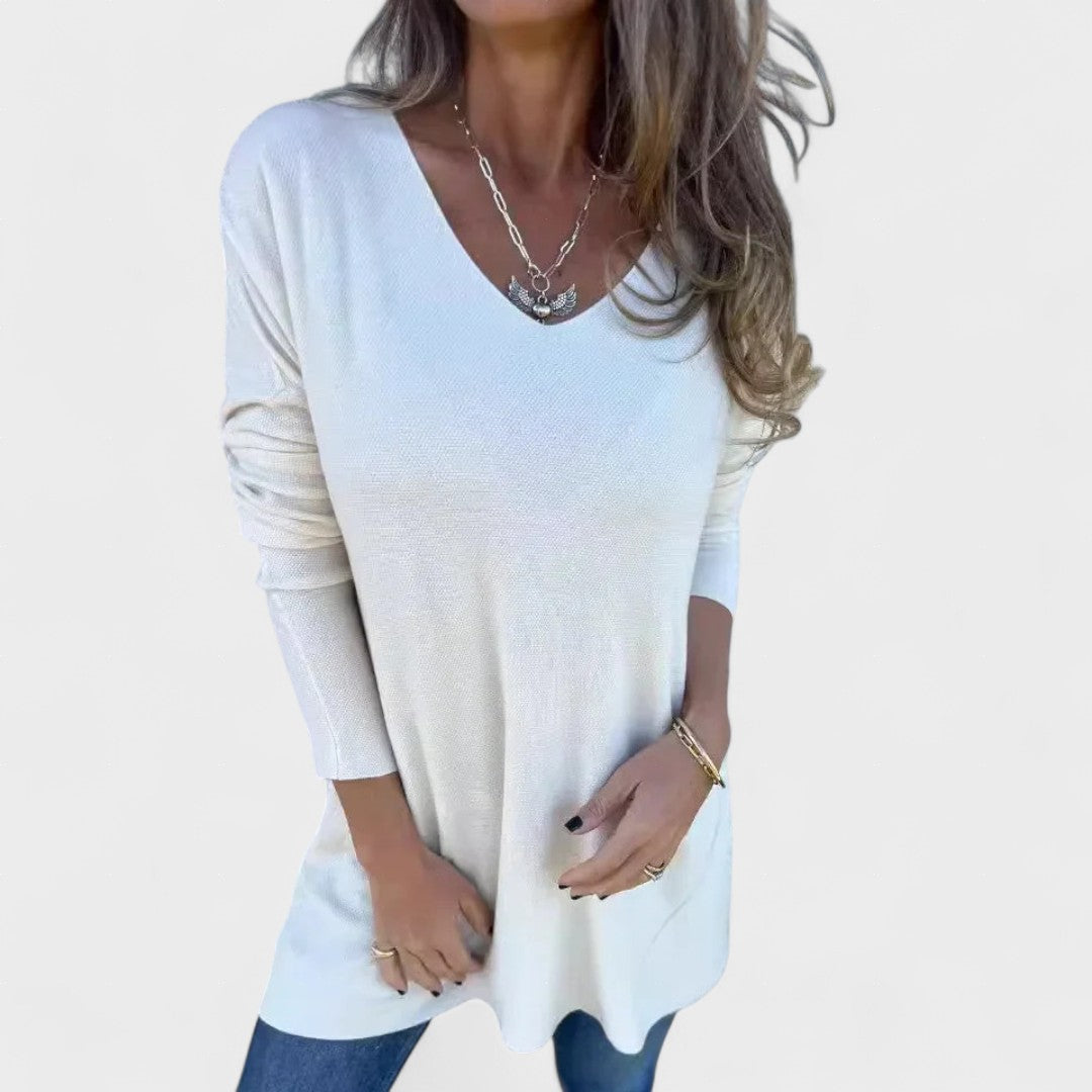 Juana™ | Tunique Tricot Détendue avec Col en V