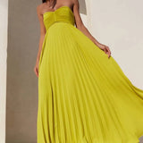 Aurelina™ | Robe Maxi Plissée Sans Bretelles