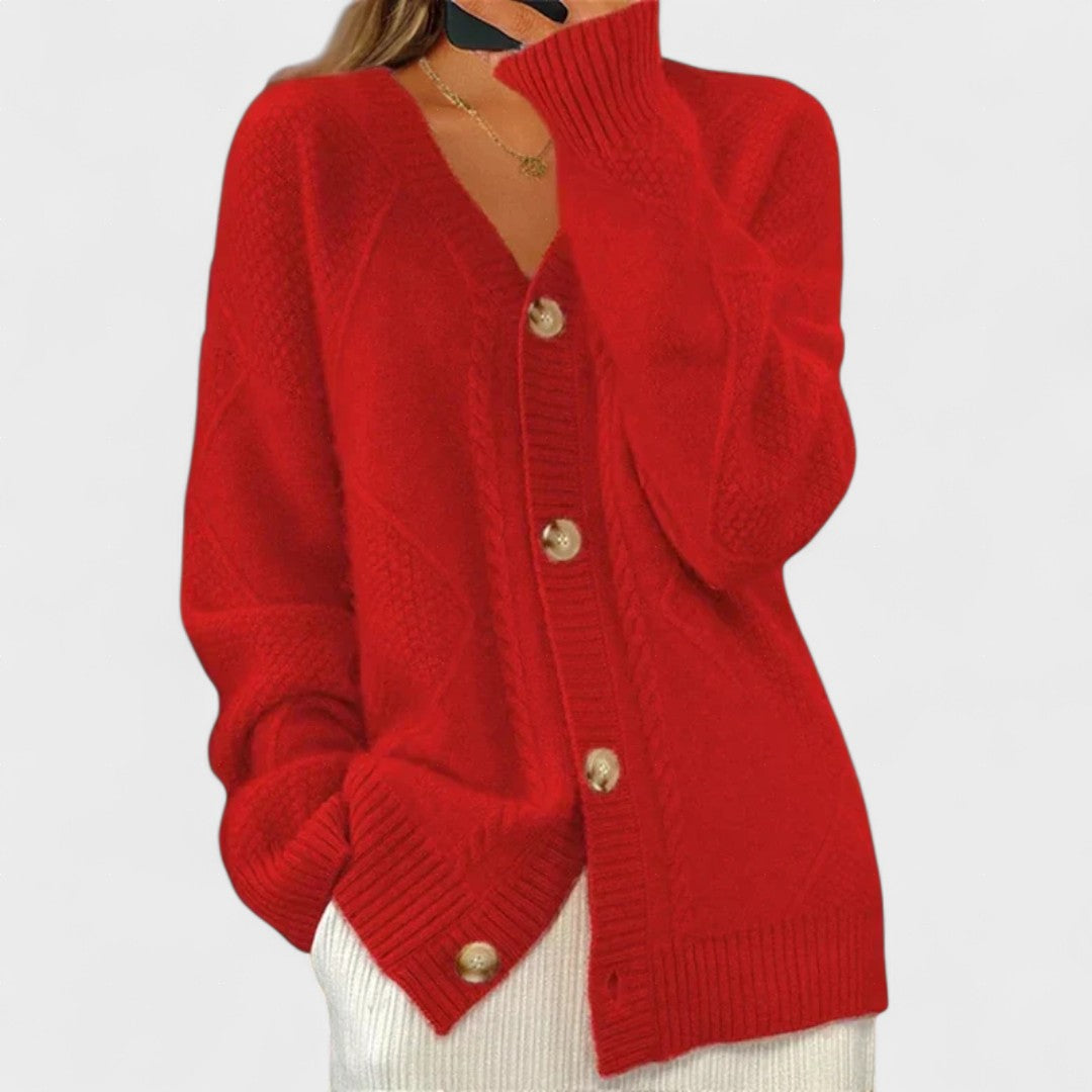 Claudia™ | Cardigan en Tricot à Câbles