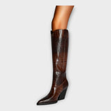 Camila | Bottes Design Crocodile avec Talon Élégant pour le Quotidien