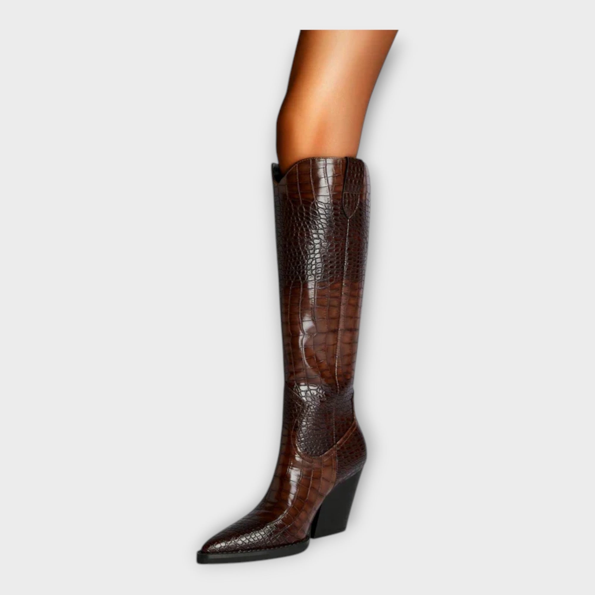 Camila | Bottes Design Crocodile avec Talon Élégant pour le Quotidien