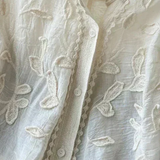 Chemise Prairie en Dentelle Brodée