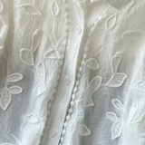 Chemise Prairie en Dentelle Brodée