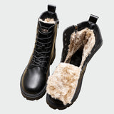 Beatriz | Bottes en Cuir d'Hiver avec Doublure en Fourrure