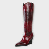 Camila | Bottes Design Crocodile avec Talon Élégant pour le Quotidien