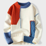 Maela™ | Pull en patchwork tricoté à la main