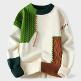 Maela™ | Pull en patchwork tricoté à la main