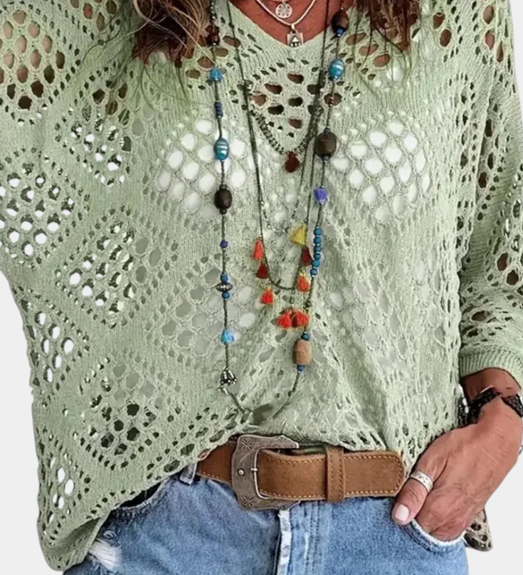 Blouse en Dentelle de Fougère