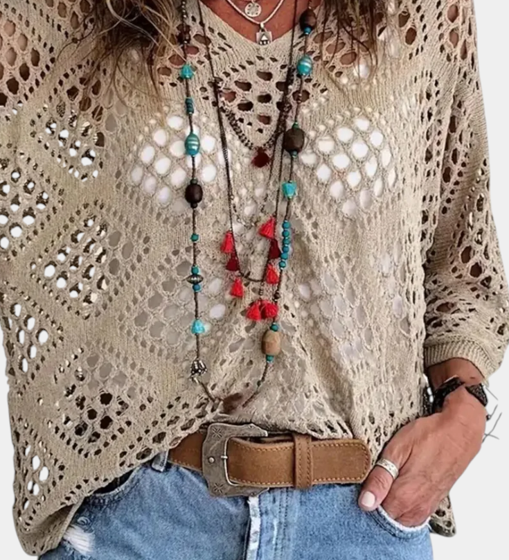 Blouse en Dentelle de Fougère