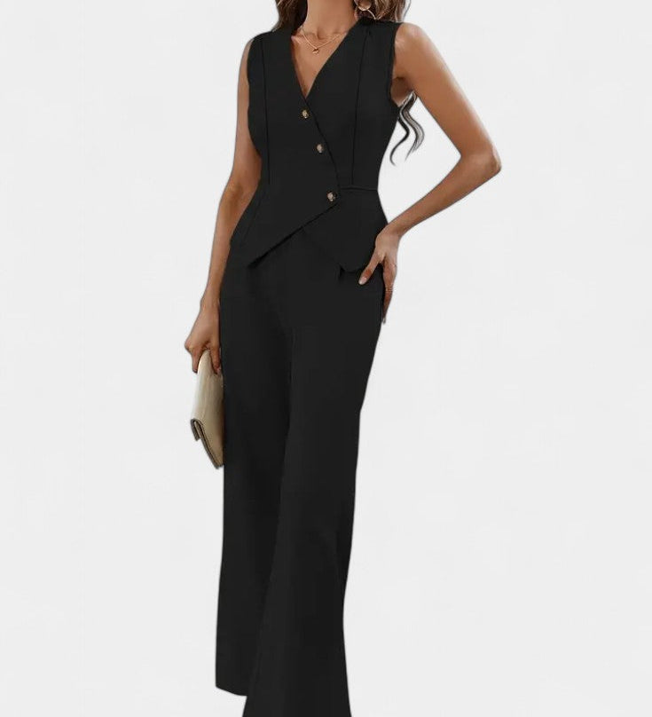 Ensemble Gilet Sans Manches et Pantalon Large Heskia