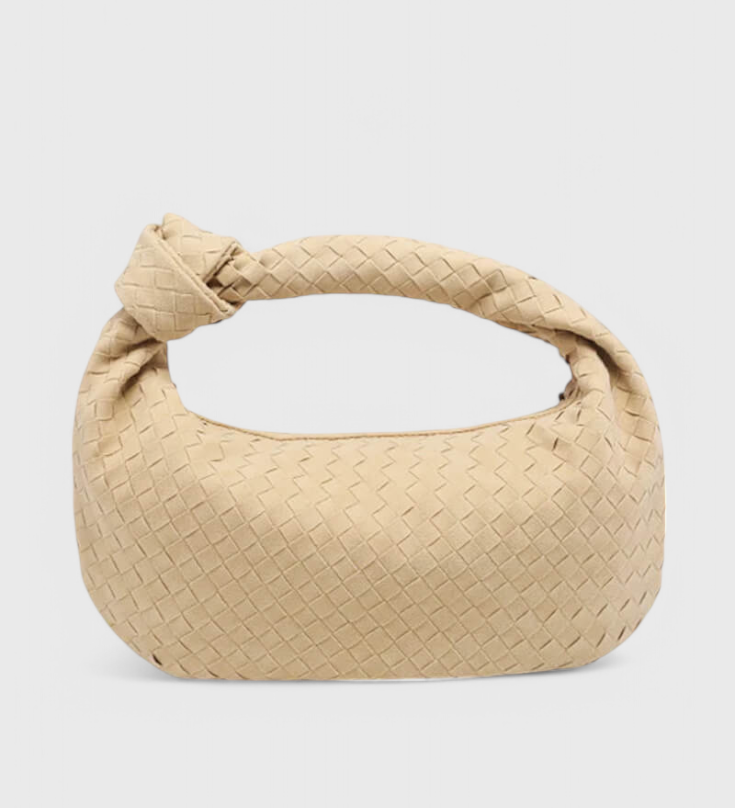 Sac tissé moyen lilas avec détail en nœud