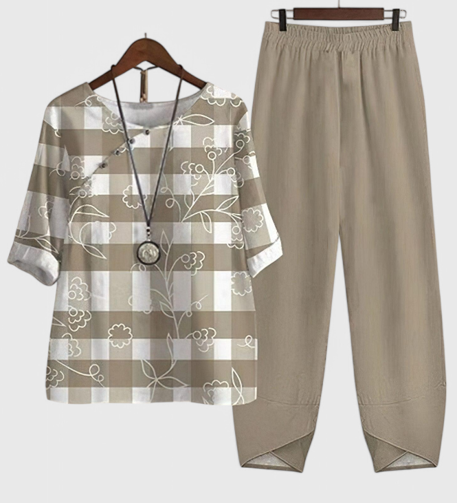 Ensemble Chemise et Pantalon Ursula au Style Décontracté