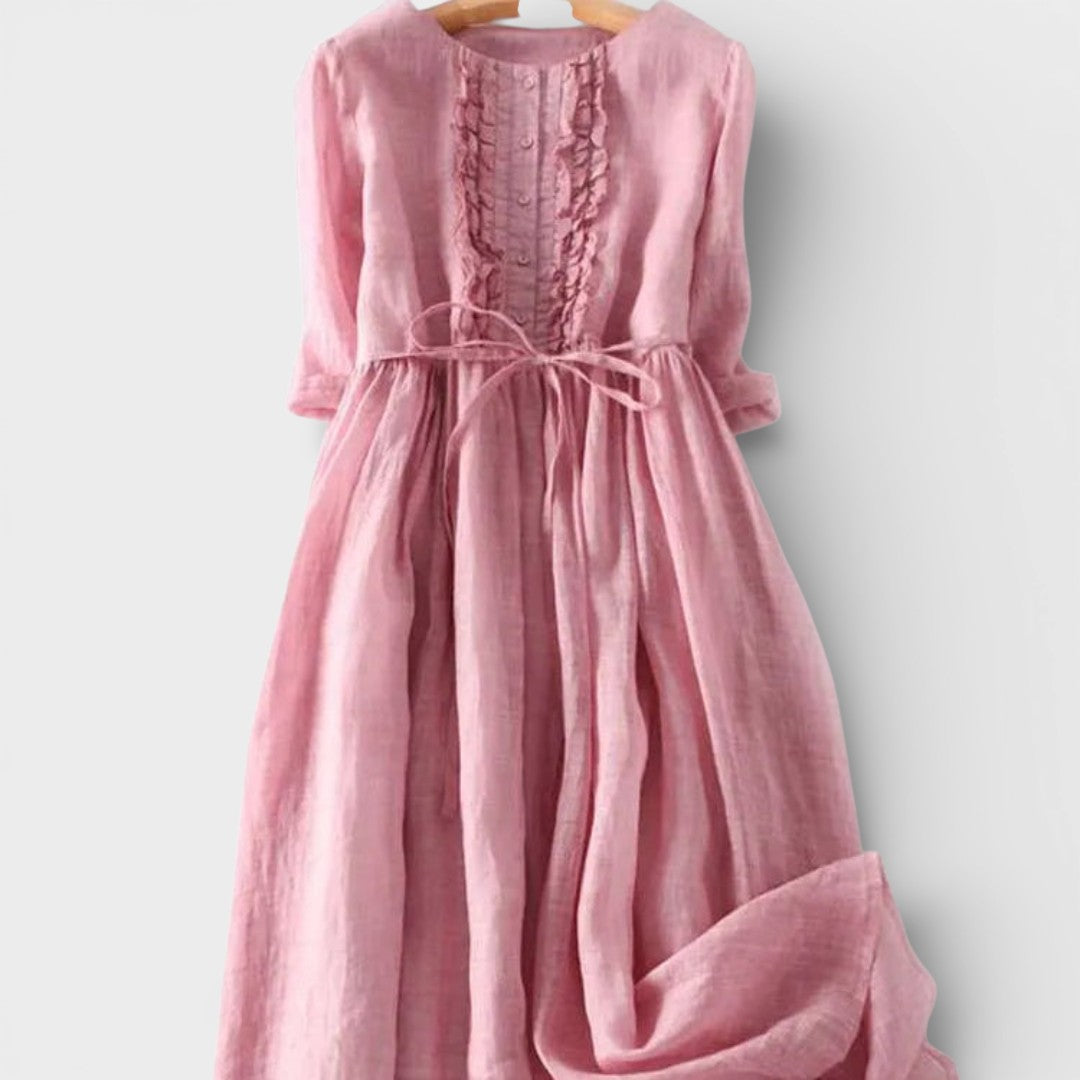 Carmen™ | Robe Maxi en Lin Élégante