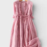 Carmen™ | Robe Maxi en Lin Élégante