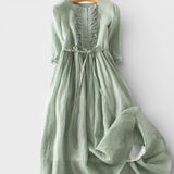 Carmen™ | Robe Maxi en Lin Élégante