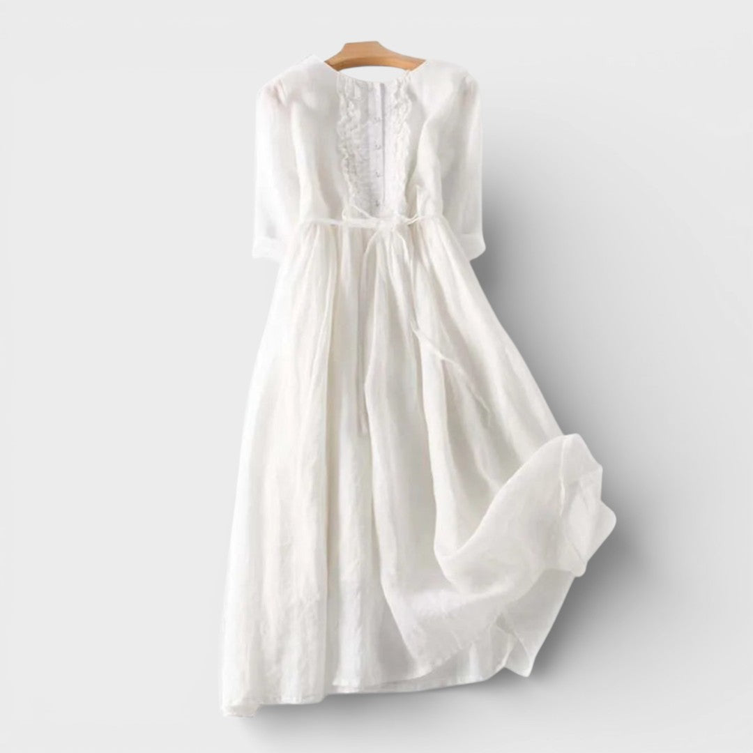 Carmen™ | Robe Maxi en Lin Élégante