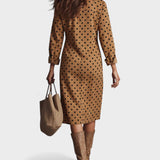 Irene™ | Robe Chemise Midi Élégante en Suède Synthétique