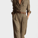 Julia™ | Combinaison utilitaire marron avec poches