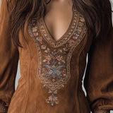 Eugenia™ | Robe Mini Élégante avec Broderie