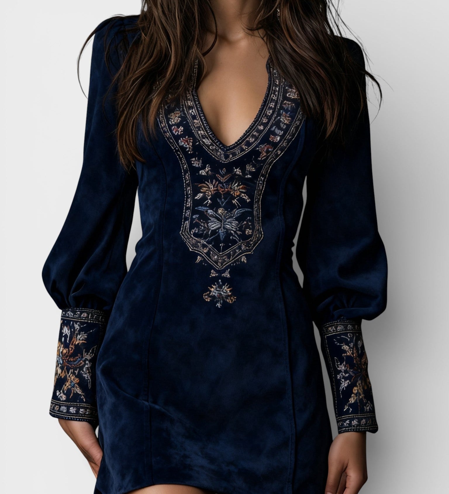 Eugenia™ | Robe Mini Élégante avec Broderie