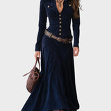 Pilar™ | Robe Maxi en Velours Doux