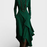 Sandra™ | Robe Maxi Tricot Asymétrique