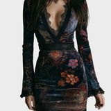 Nuria™ | Robe Fleurie avec Dentelle