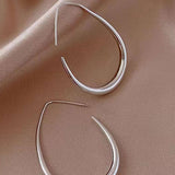 Boucles d'Oreilles Métalliques Ovales