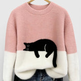 Luna™ | Sweat à capuche avec motif de chat
