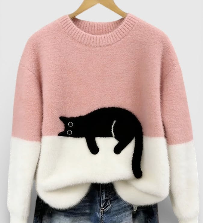 Luna™ | Sweat à capuche avec motif de chat