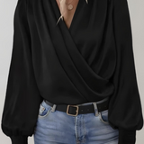 Blouse Élégante à Manches Longues en V Quinn