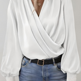 Blouse Élégante à Manches Longues en V Quinn
