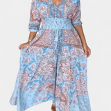Robe d'été décontractée Dunya avec décolleté en V