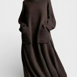 Elena™ | Robe Tricotée à Col Montant